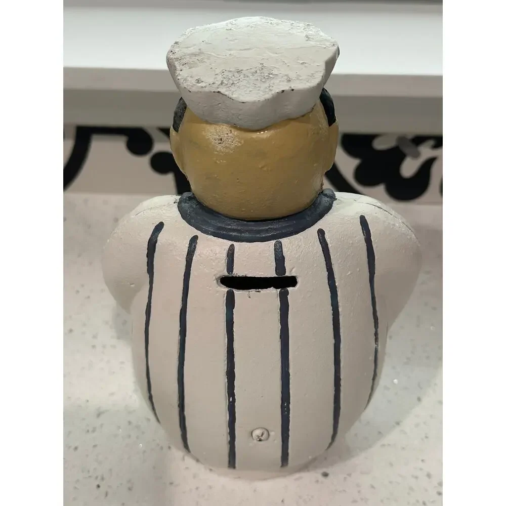 Vintage Cast Iron Italian Chef Coin Piggy Bank 9.5” - Picture 4 of 4